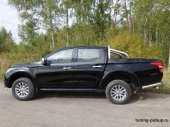 Защита задняя (уголки) 76,1 мм. Mitsubishi L200 с 2015-