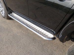 Пороги с площадкой 60,3 мм Mitsubishi L200 с 2015-