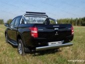 Защита задняя центральная 120х60 мм. Mitsubishi L200 с 2015-