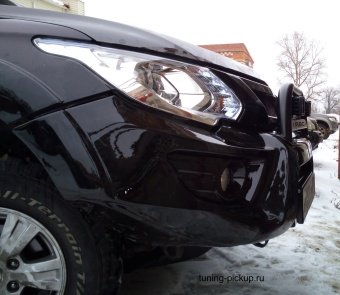 Бампер передний усиленный с площадкой под лебедку Mitsubishi L200 с 2015-