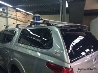 Рейлинги на кунг аэродинамические алюминиевые Mitsubishi L200 с 2015-