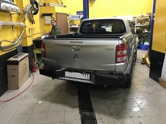 Бампер задний усиленный Mitsubishi L200 с 2015-
