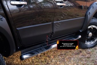 Молдинги на двери Mitsubishi L200 с 2015-