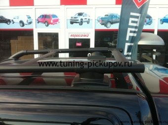 Рейлинги из алюминиевых труб Maxport Black Mitsubishi L200 с 2015-