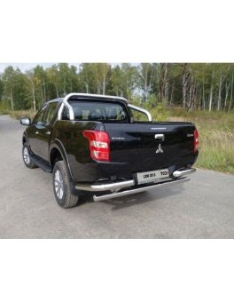 Защита задняя (уголки) 76,1 мм. Mitsubishi L200 с 2015-